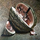 "Melone mit Messer", Francisco Sierra